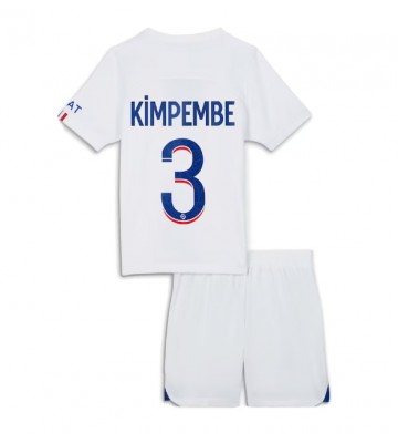 Paris Saint-Germain Presnel Kimpembe #3 Segunda Equipación Niños 2023-24 Manga Corta (+ Pantalones cortos)